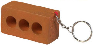 Promotional Key Chains: Brick Stress Ball Keychains